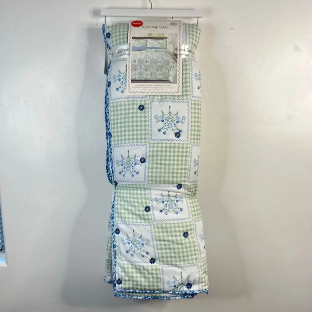 Gunne Sax by Jessica McClintock King Size Quilt Set Shams Floral Cottagecore NWT